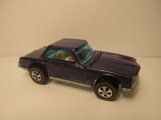 All Hot Wheels MERCEDES 280SL Purple 1969 Redline Button 2