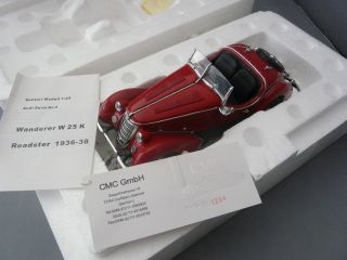 1/24 - Cmc M - 037 - Audi Series 2 - 1936 - 1938 Wanderer 25k Kompressor - Red - Ltd Ed 1234