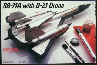 1/72 Testors Italeri Models Lockheed Sr - 71a Black Bird With D - 21 Drone Nmib