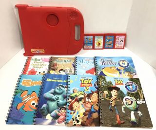 Story Reader Leappad Fisher Price With 8 Books And 4 Cartridges Complete