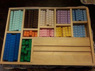 Math U See 137 Piece Manipulative Starter Block Kit In Wooden Box