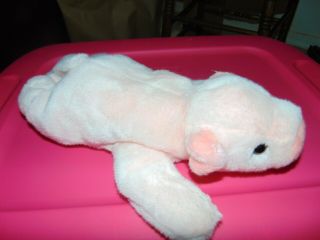 TY Beanie Buddy Squealer pink pig plush 1998 15 