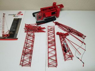 Manitowoc 555 Lattice Boom Crawler Crane Red Twh 1:50 Scale Model 015