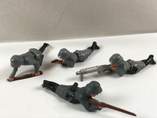 4 Toy Metal Lead Germany Soldiers Figures Barclay Wehrmacht 35