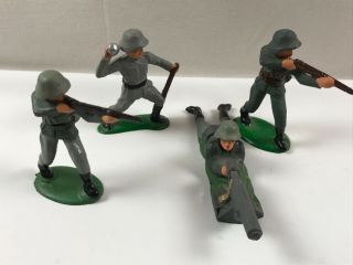 4 Toy Metal Lead Germany Soldiers Figures Barclay Wehrmacht 34
