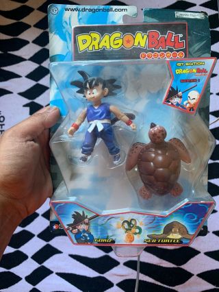 Jakks Pacific Dragon Ball Z Action Figure 1st Ed Series 1 Goku & Sea Turtle Nip