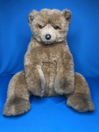 Rare 1986 Applause Avanti Jockline 16 " Grizzly Teddy Bear Plush Stuffed Animal