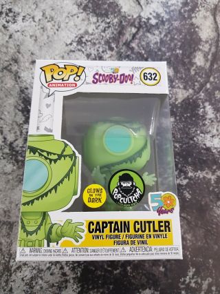 Scooby - Doo Captain Cutler Glow Gitd Pop Vinyl Figure In Hand Popcultcha Funko