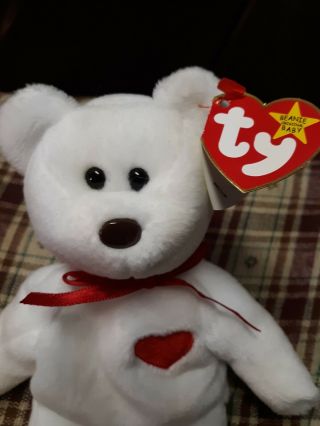 Rare Valentino Ty Beanie Baby with swing tag error and P.  v.  c error brown nose 4