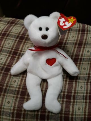 Rare Valentino Ty Beanie Baby with swing tag error and P.  v.  c error brown nose 5