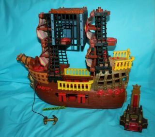 Fisher - Price Mattel Imaginext Brown Pirate Ship Boat Toy L1284