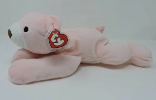 Ty Pillow Pals Snuggy Bear Plush Pink 14 " Soft Toy Stuffed Animal