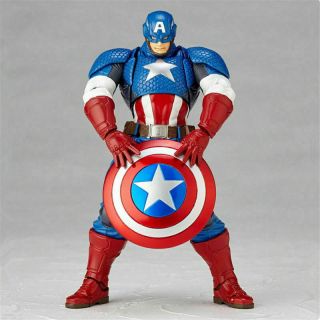 Kaiyodo Revoltech Yamaguchi Captain America Action Figure Toy Box A 2