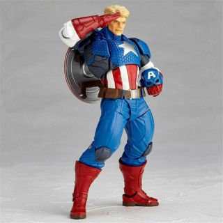 Kaiyodo Revoltech Yamaguchi Captain America Action Figure Toy Box A 4