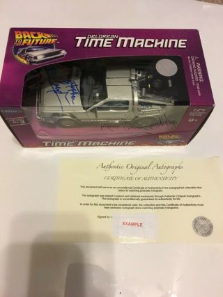 Welly Back To The Future Hand Signed Christopher Lloyd Delorean Time Machine