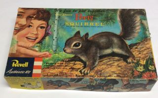 Revell 1956 Walt Disney Perri Squirrel Model Kit W/cement Type S Brush Real Fur