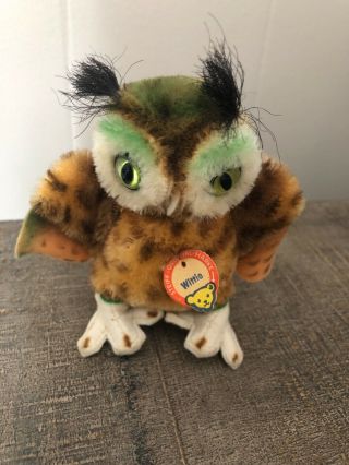 Steiff Vintage Wittie Owl With All Ids