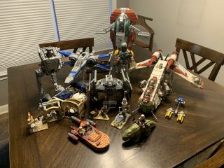 Lego Star Wars Gunship,  At - St,  Slave 1,  Cantina,  Luke Speeder,  X - Wing,  Vader Tie