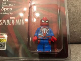 SDCC 2019 Lego Minifigure PS4 Spider - Man Comic Con Exclusive Marvel spiderman 2