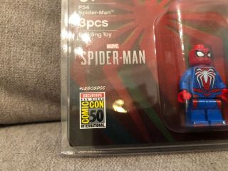 SDCC 2019 Lego Minifigure PS4 Spider - Man Comic Con Exclusive Marvel spiderman 3