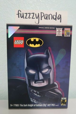 Sdcc 2019 Exclusive Lego Dark Knight Of Gotham City Batman - On Hand