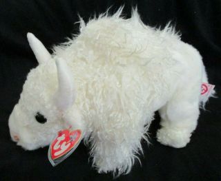 Ty Beanie Buddy Roam The White Buffalo Plush Stuffed Animal 2000 Mwmt