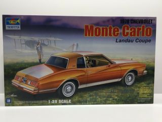 Trumpeter 1:25 1978 Chevrolet Monte Carlo Landau Coupe Boxed Model Kit No Reserv