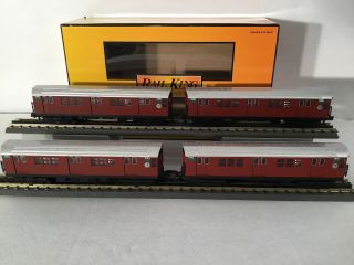 Mth Railking 30 - 2198 - 1 Custom Nymta R21 Red 4 - Car Subway Set W Ps2 O Gauge