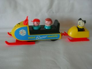Fisher Price Vintage Little People Play Family Mini Snowmobile 705 -