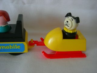 Fisher Price Vintage Little People Play Family Mini Snowmobile 705 - 3