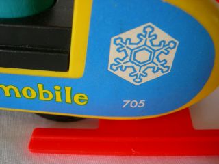 Fisher Price Vintage Little People Play Family Mini Snowmobile 705 - 5