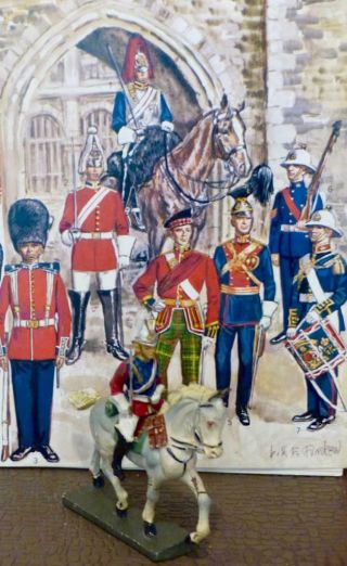 English Royal Horse Guard - Prancing Roan Horse By Elastolin - Hausser - Lineol