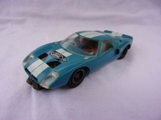 60s Track Warrior Cox Ford Gt40 1/32 Slot Car Racer Magnesium Drop Arm Spinners