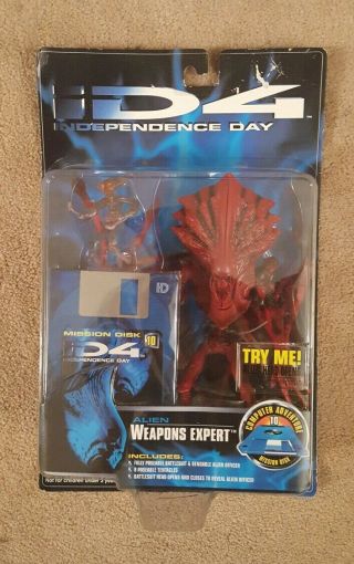 Red Independence Day Id4 Alien Weapons Expert Action Figure Trendmasters 1996