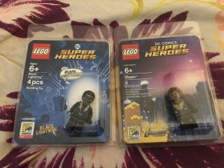 Lego Black Lightning & Vixen Minifigure Sdcc 2018 2017 Exclusive Dc Superheroes