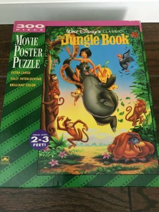 Disney The Jungle Book 300 Piece Movie Poster Jigsaw Puzzle 2x3 Feet Golden