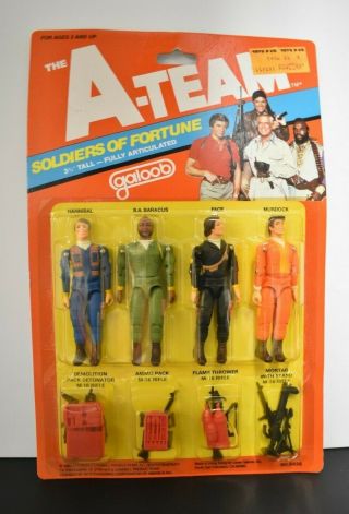 A - Team Soldiers Of Fortune 4 - Pack Of Action Figures 1983 Galoob