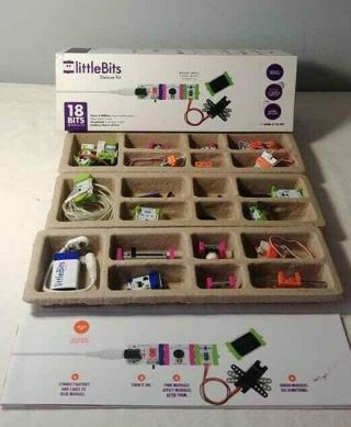 Littlebits Electronics Deluxe Kit,  18 Bits,  Complete W/instructions