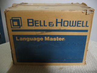 1970 Bell & Howell Language Master Model 1757b Box With Headphones