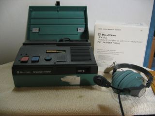 1970 Bell & Howell LANGUAGE MASTER Model 1757B Box with Headphones 3