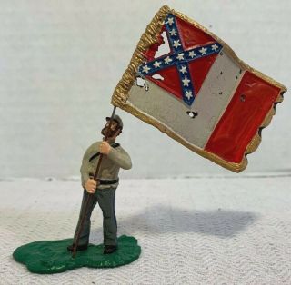 1996 Miniature Lead Toy Soldier Civil War Confederate Soldier - Signed