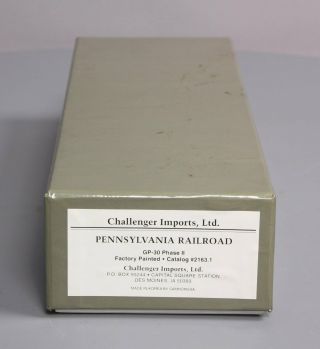 Challenger Imports 2163.  1 HO BRASS PRR GP - 30 Phase II Diesel 2222 LN/Box 10