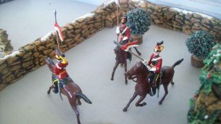 3 W BRITAINS 1933 FROM SET 229 16TH/5TH LANCERS LEAD 5