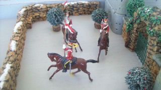 3 W BRITAINS 1933 FROM SET 229 16TH/5TH LANCERS LEAD 7