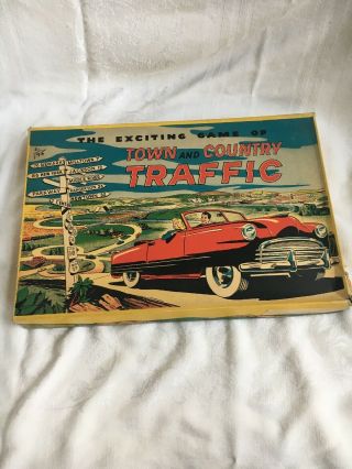 Vintage Town And Country Traffic Automobile Car Board Game Complete Ranger Corp