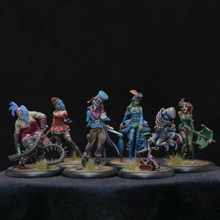 Pro Painted Malifaux 2e Resurrectionists Sheamus Crew Shadows Of Red Chapel