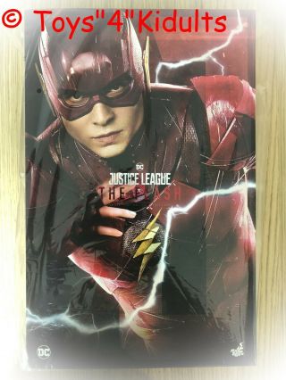 Hot Toys Mms 448 Justice League The Flash Ezra Miller 1/6 12 Inch Figure