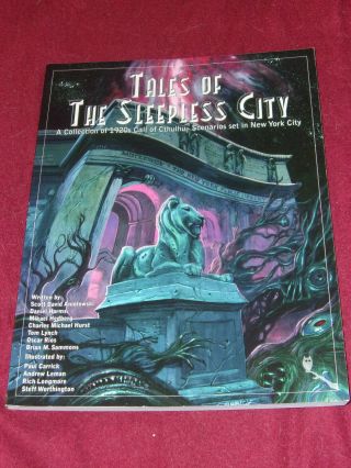 Tales Of The Sleepless City - Call Of Cthulhu Rpg / Miskatonic River Press Rare