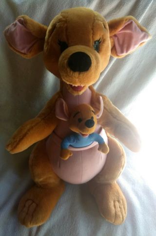 Winnie The Pooh Jumbo Kanga And Roo Kangaroo Plush Stuffed Toy Disney Mattel
