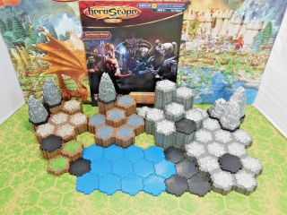 Heroscape Terrain 167 Hexes Of Dungeon,  Rock,  Water,  Shadow,  Rock Outcrops,  More